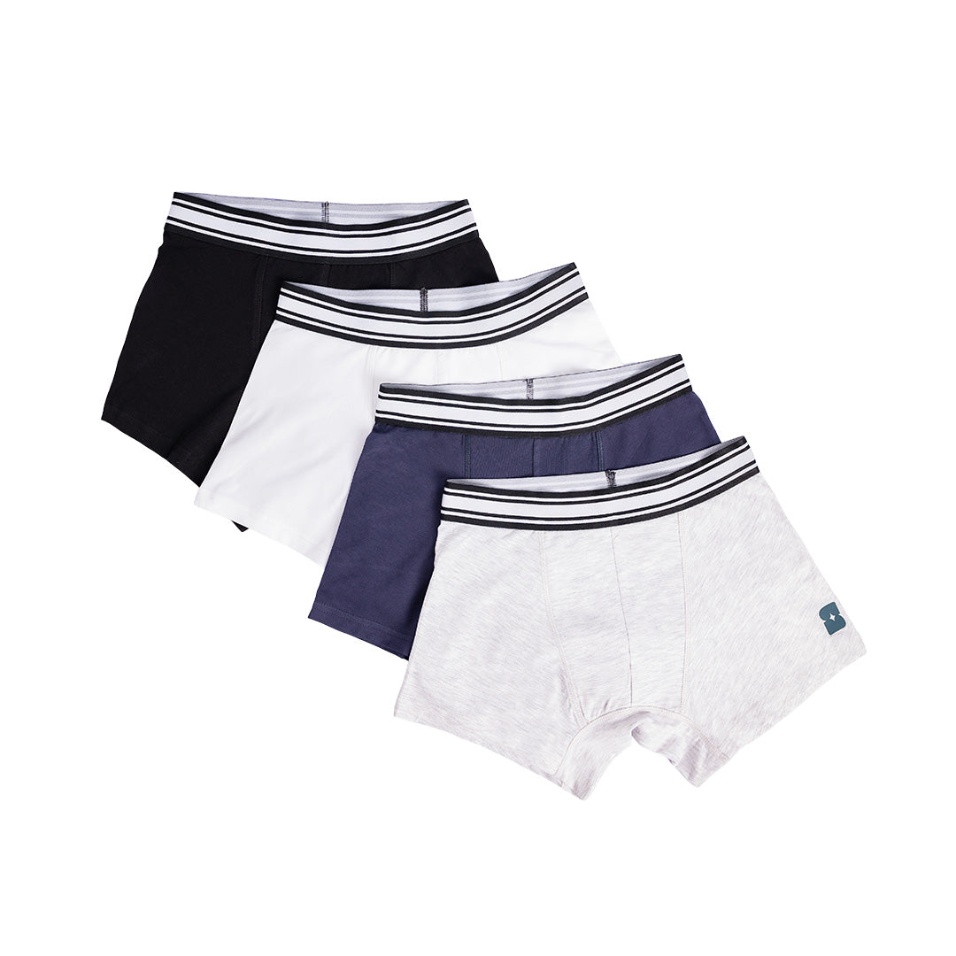 Pack of Four (Navy Blue + Grey + White + Black)