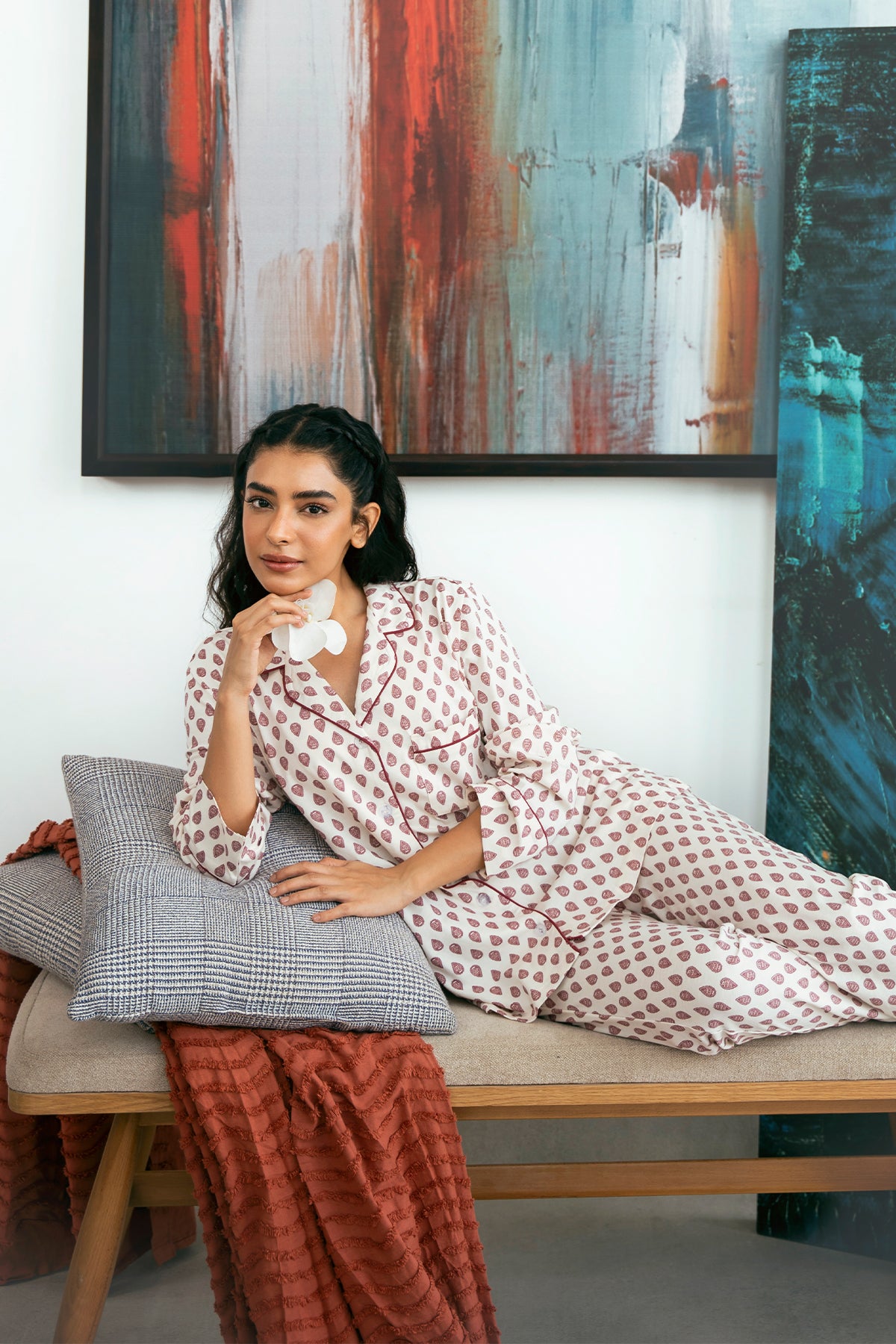 Designed for ultimate comfort, the Coral Blush Breathable Button Down Pajamas for Women ensure a restful and stylish sleep.
