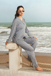 The Country Air Lightweight Women's Button Down PJ Set provides a breezy, comfortable fit, ideal for lounging or bedtime.
