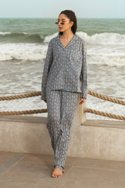 The Country Air Soft Fabric Button Down Pajamas deliver breathable comfort with a touch of elegance for any season.