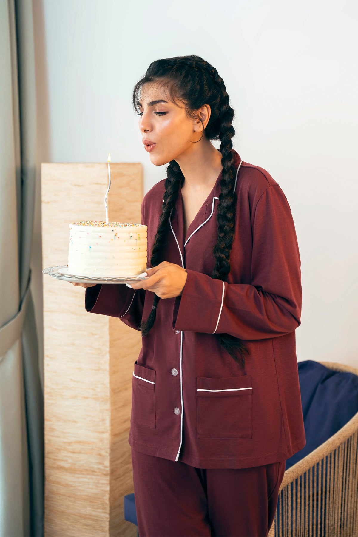 The Crimson Koi Soft Fabric Button Down Pajamas offer a smooth feel and a relaxed fit for a restful sleep.