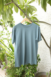 Lightweight and easy-to-wear Dusty Jade Casual Round Neck T-Shirt for any occasion.