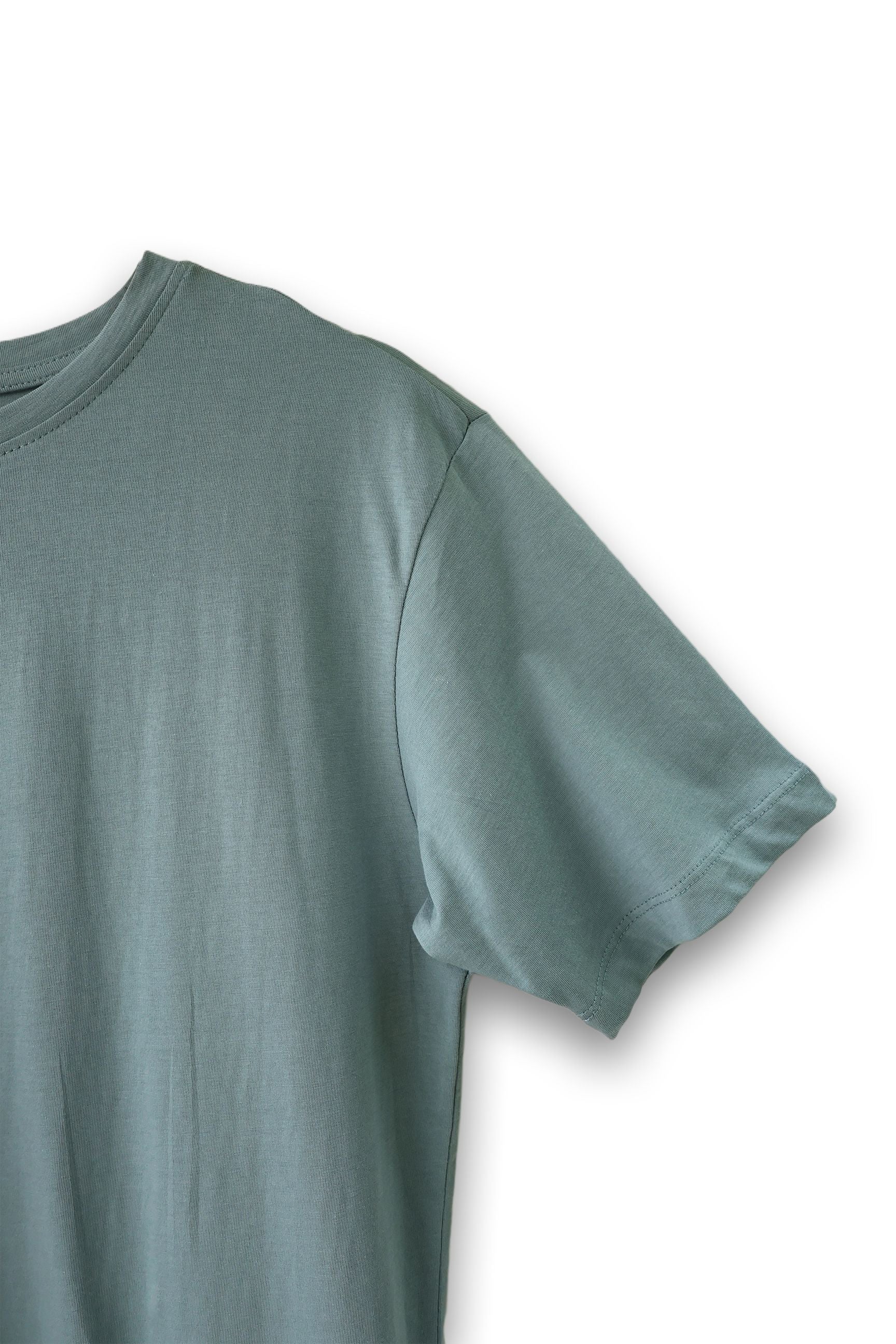 Simple and stylish Dusty Jade Classic Fit Round Neck Tee made from soft fabric.