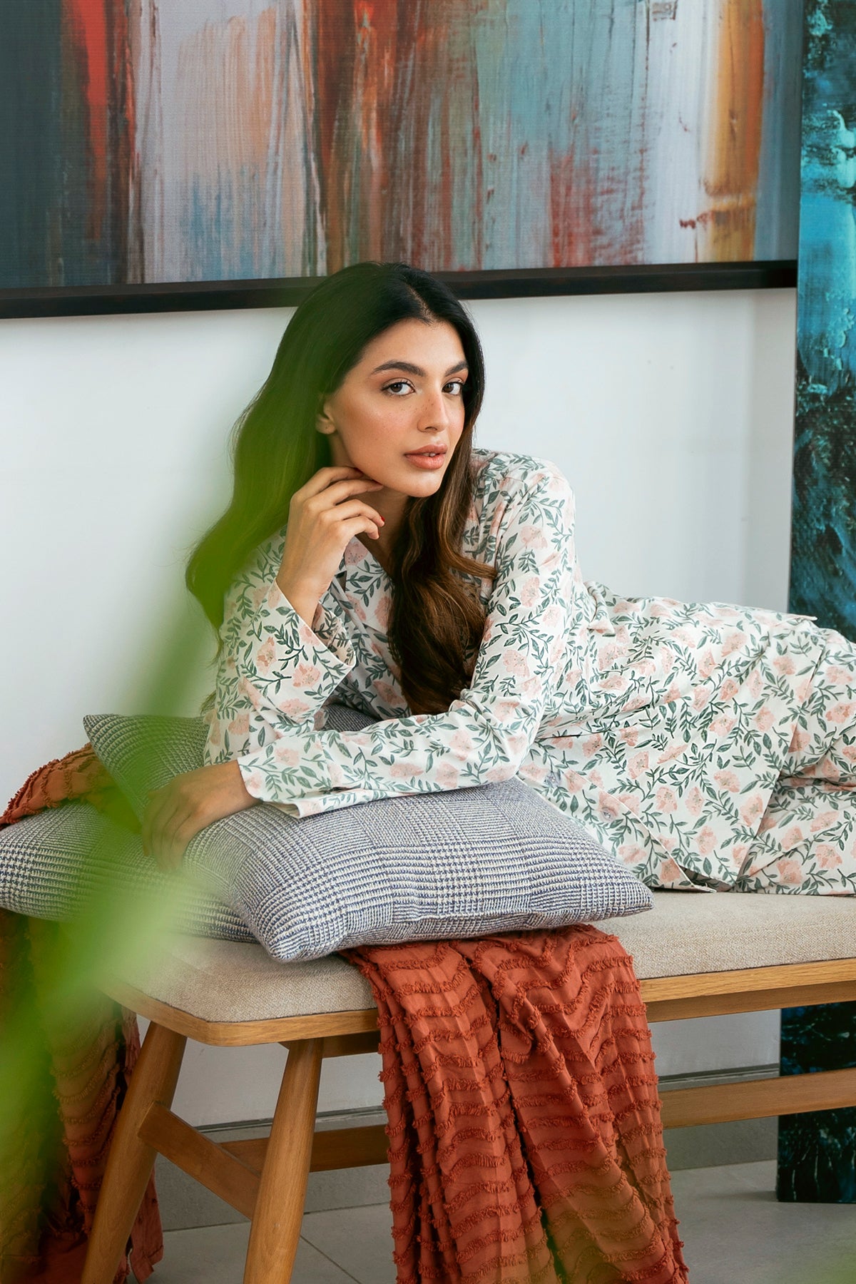 Featuring a lightweight button-down shirt and matching pajama pants, the Gardenia Cozy Button Down Shirt for Women is a must-have for relaxation.