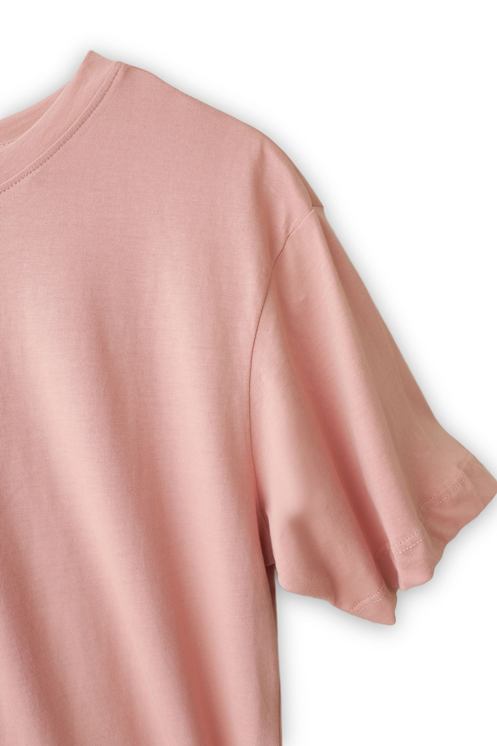 Soft and breathable Gecko Pink Crew Neck Shirt for Men, perfect for relaxed and stylish wear.