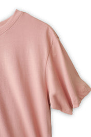 Soft and breathable Gecko Pink Crew Neck Shirt for Men, perfect for relaxed and stylish wear.