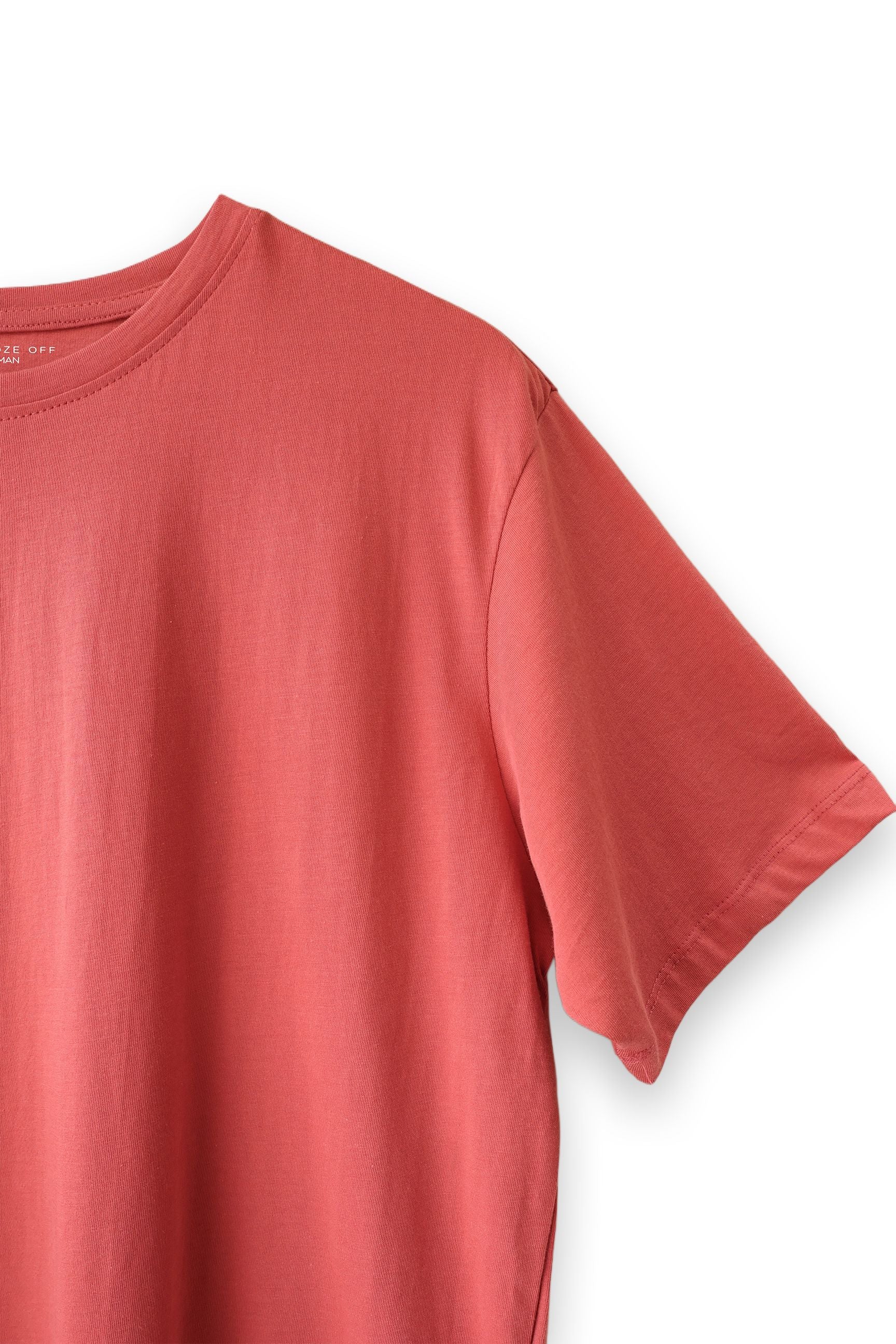 The Mars Red Everyday Wear Men's Crew Neck Shirt combines breathable fabric with a stylish look for any occasion.