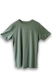 Soft and breathable Olive Bay Crew Neck Men’s T-Shirt, perfect for everyday wear.