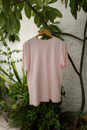 The Pink Echo Casual Men's Half Sleeve Crew Neck adds a trendy touch to any relaxed and casual look.