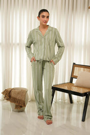 Silvie Womens Button Down Pajama Set