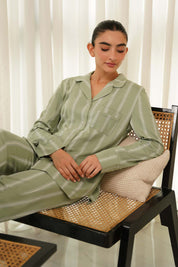 Silvie Womens Button Down Shirt Pajama Set
