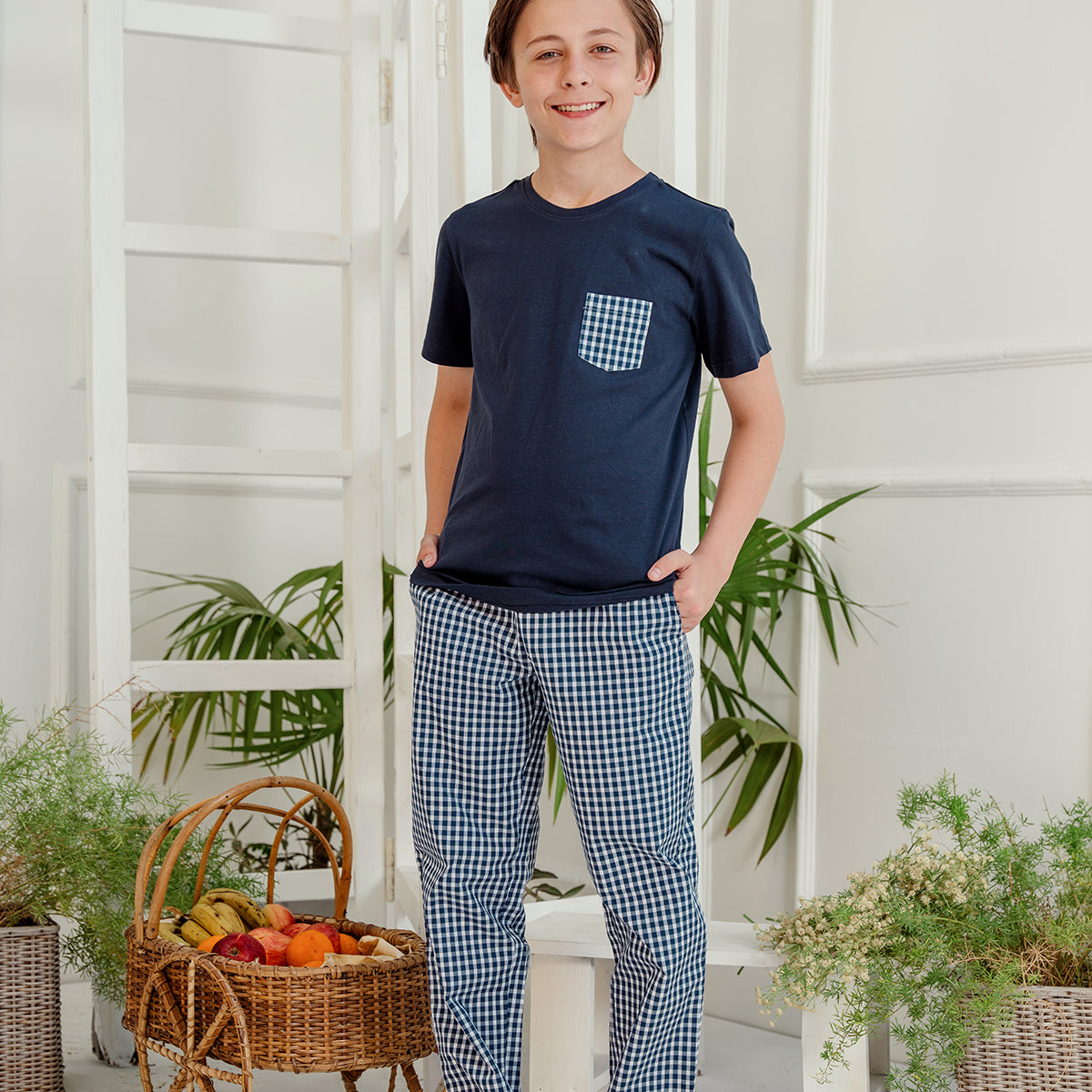 Taffy Navy Pajama Set