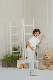 Taffy White Boys Pajama Set