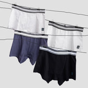Pack of Four (Navy Blue + Grey + White + Black)