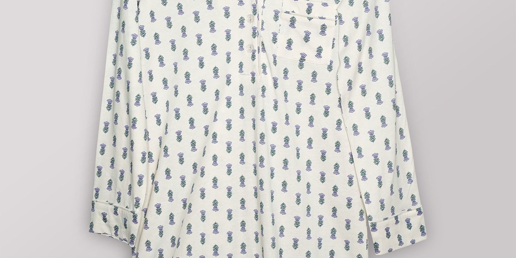 The White Floral Sleep Shirts for Women offer a soft, breathable fit for a cozy and restful night.